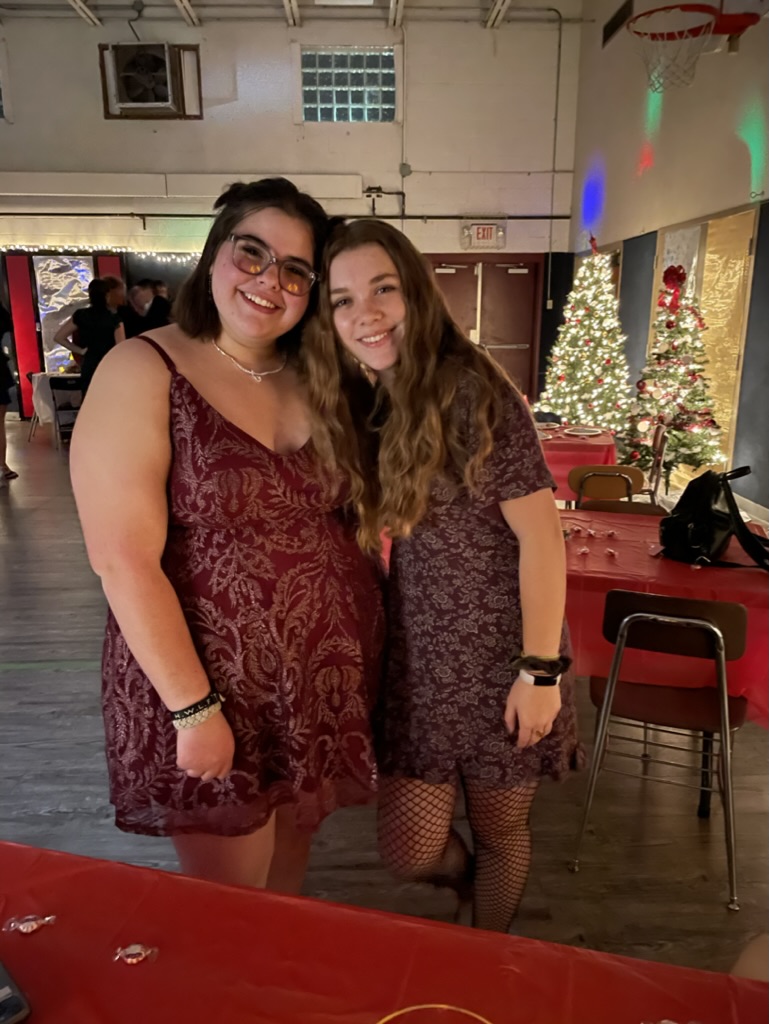 two female students at HCA Gala